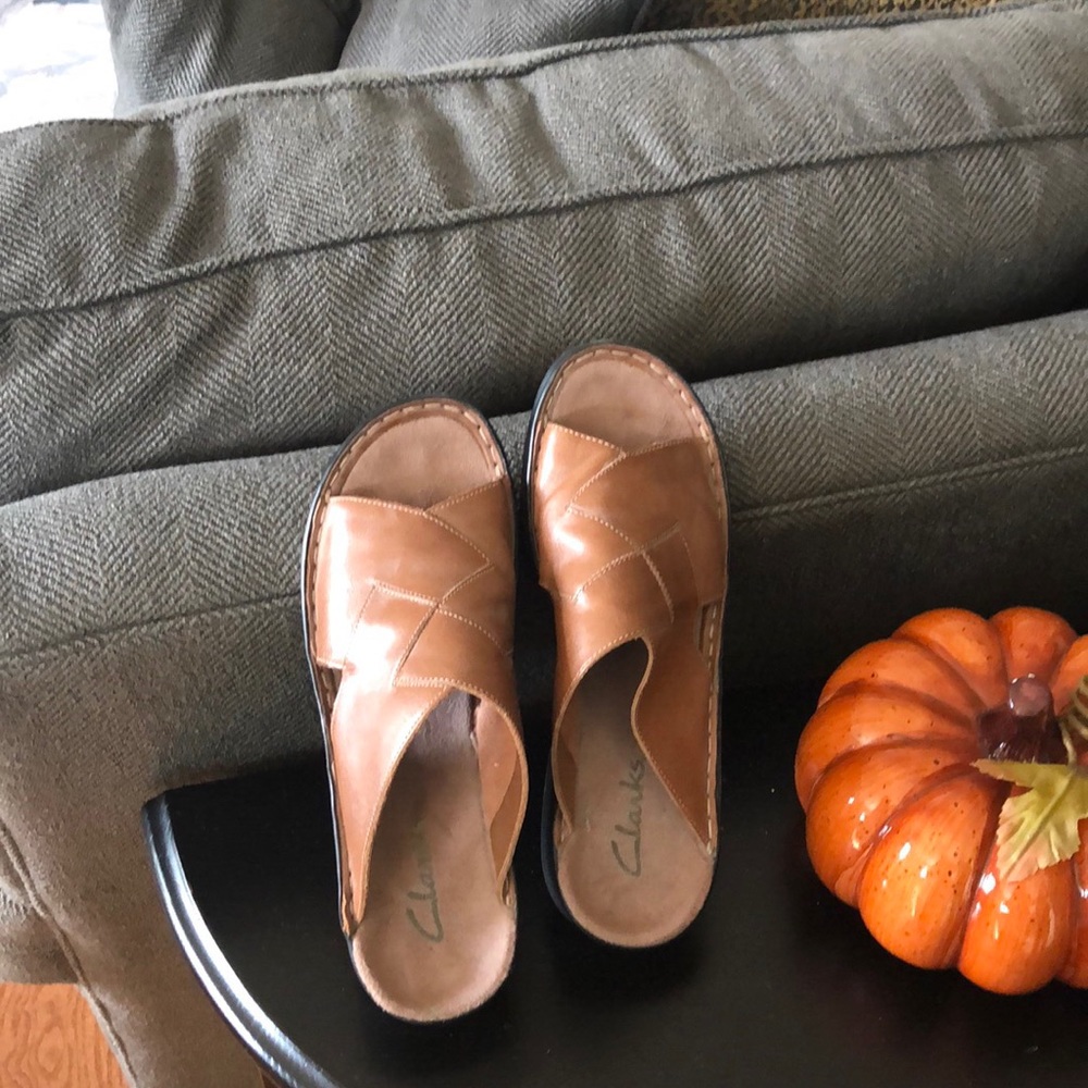 Brown Clark sandals